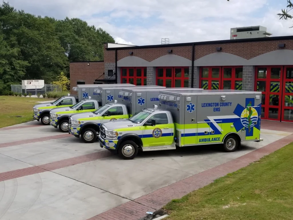 Road Rescue Delivers Four Type 1 Ambulances to Lexington County (SC) EMS