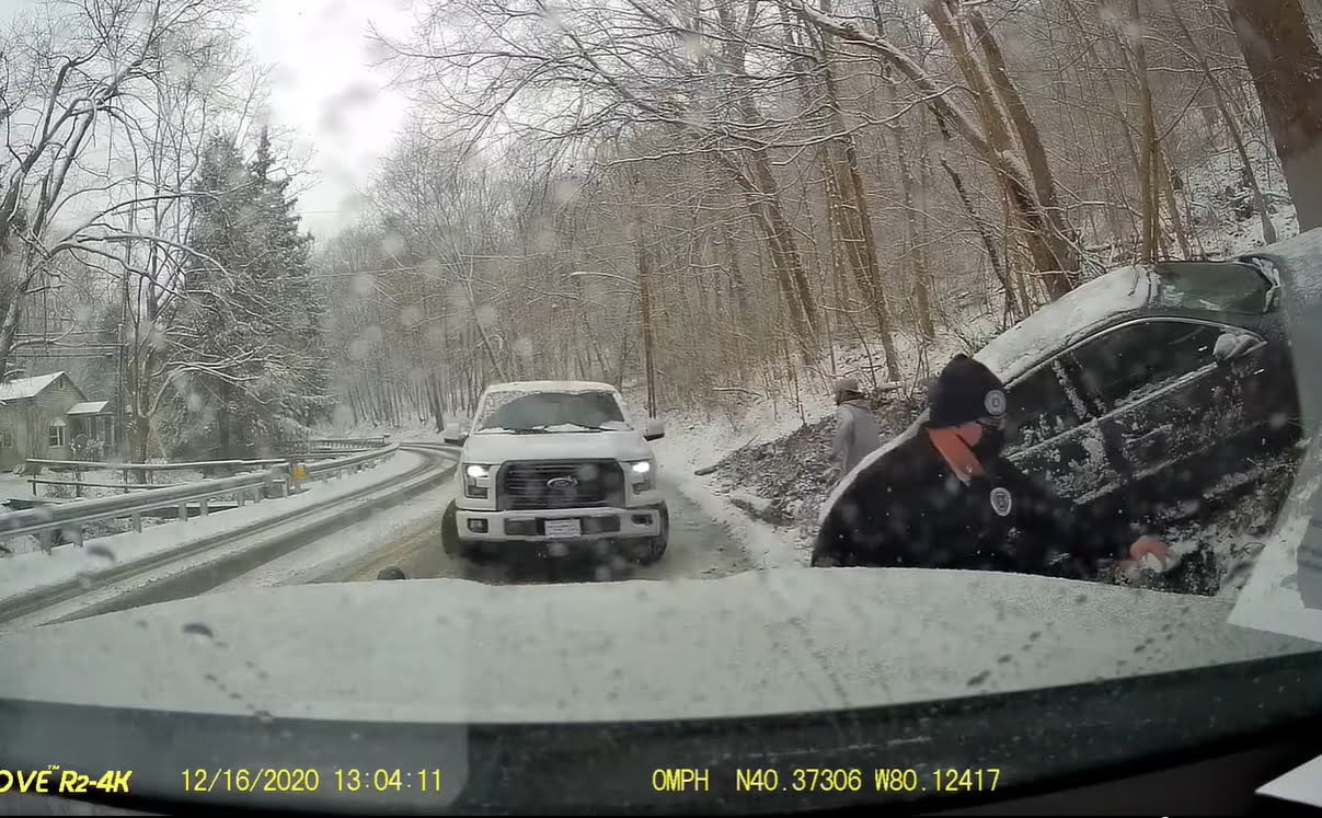 Video: Collier Township (PA) EMS Providers Nearly Hit by Truck