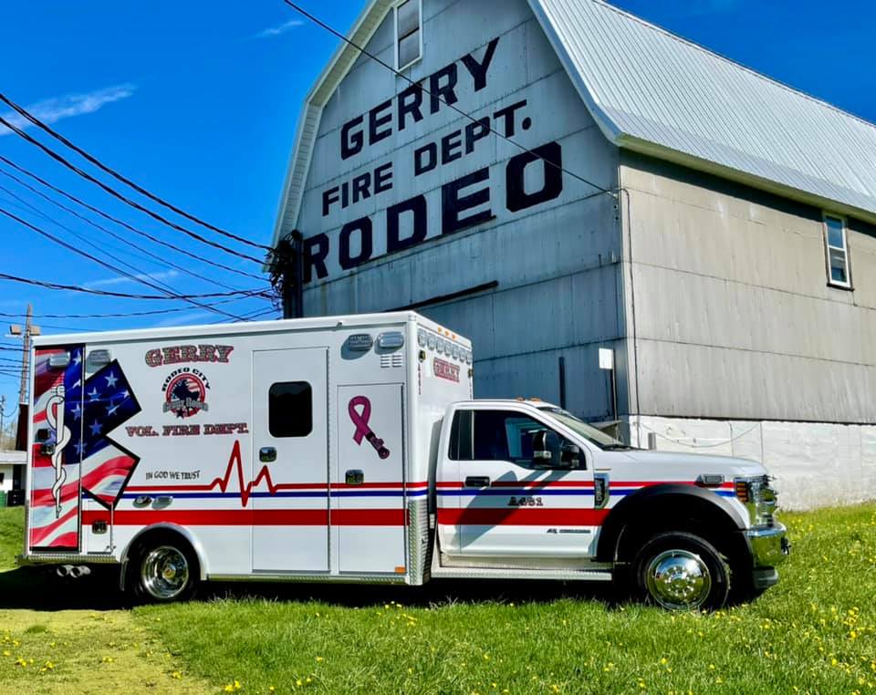 The Gerry, New York, Volunteer Fire Department recently took delivery of a new and highly custom American Emergency Vehicles Ford Motor Company F-550 4x4 Type 1 ambulance. 