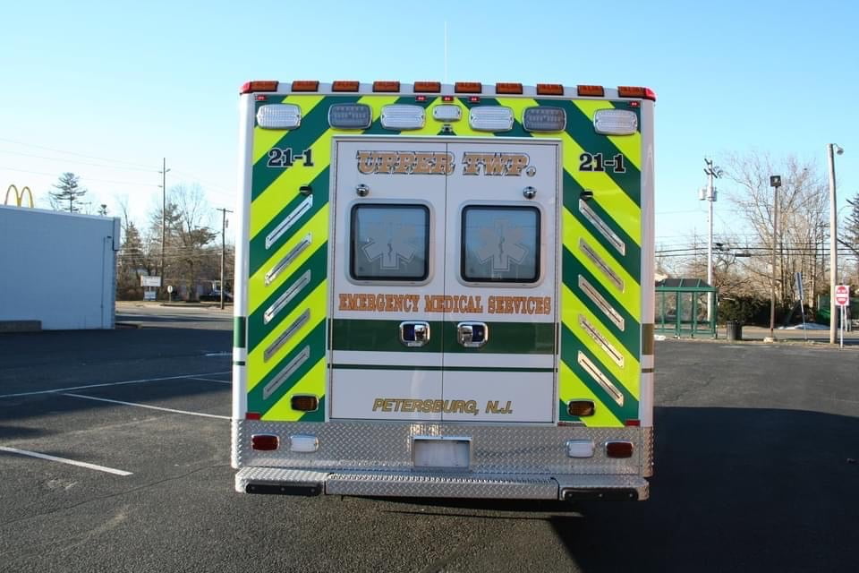 The Horton ambulance built for Upper Township Division of EMS has a Liquid Spring hydraulic rear suspension and uses Horton’s Vi-Tech mounting system for the patient module.