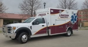 On May 14, 2021, Langdon Ambulance took delivery of a Horton Ambulance from REV Group and Premier Specialty Vehicle. The ambulance is a 4X4 so it can handle rough farm roads and snow in the winter.