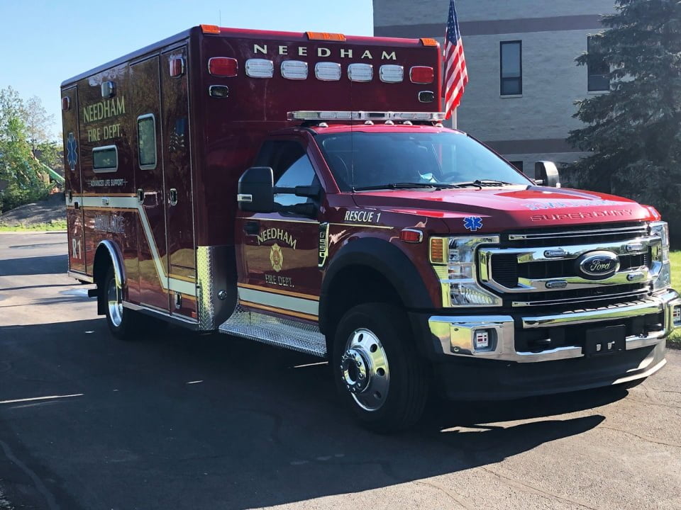 The Horton-built Type 1 for Needham Fire Department incorporates the Horton Occupant Protection System (HOPS) of airbags, head curtains and four-point seat belts to protect medics in case of a crash and rollover.