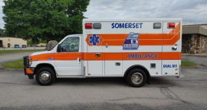 American Emergency Vehicles (AEV) built this Type 3 ambulance built on a 2021 Ford E-350 two-wheel drive chassis to Somerset (PA) Area Ambulance Association.