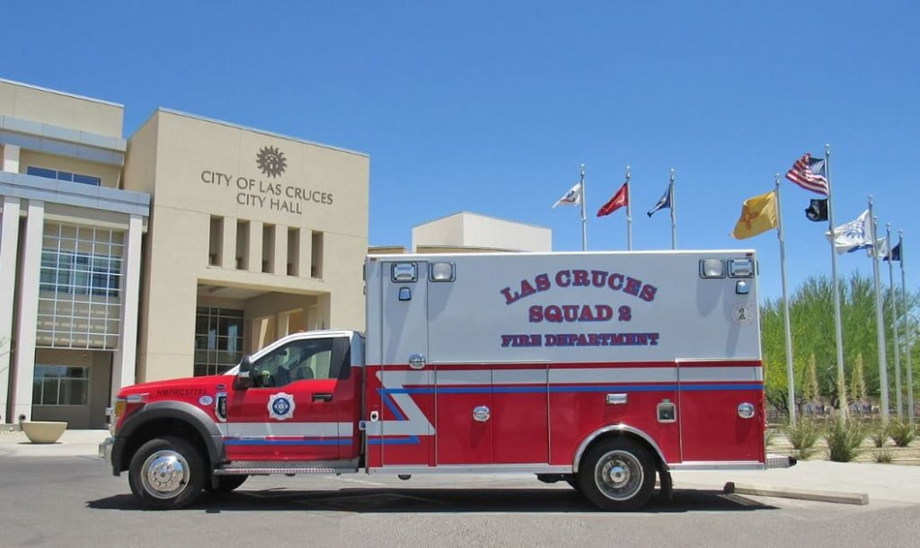 A Las Cruces Fire Department ambulance