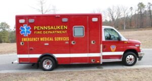 Horton Emergency Vehicles built this Type 3 ambulance for Pennsauken (PA) Township Fire Department on a Ford E450 chassis with a 157-inch walk-through cab/module and 72 inches of headroom.