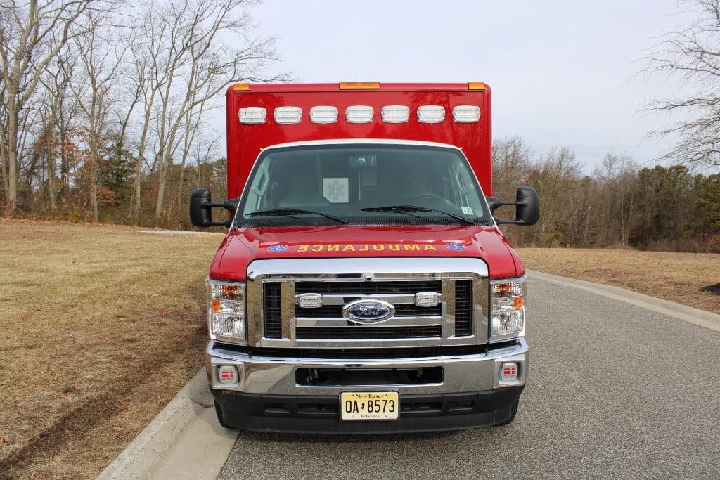 The Pennsauken Type 3 has Whelen M series warning and scene lighting, and rolled ICC LED marker lights at the upper corners of the roof radius.
