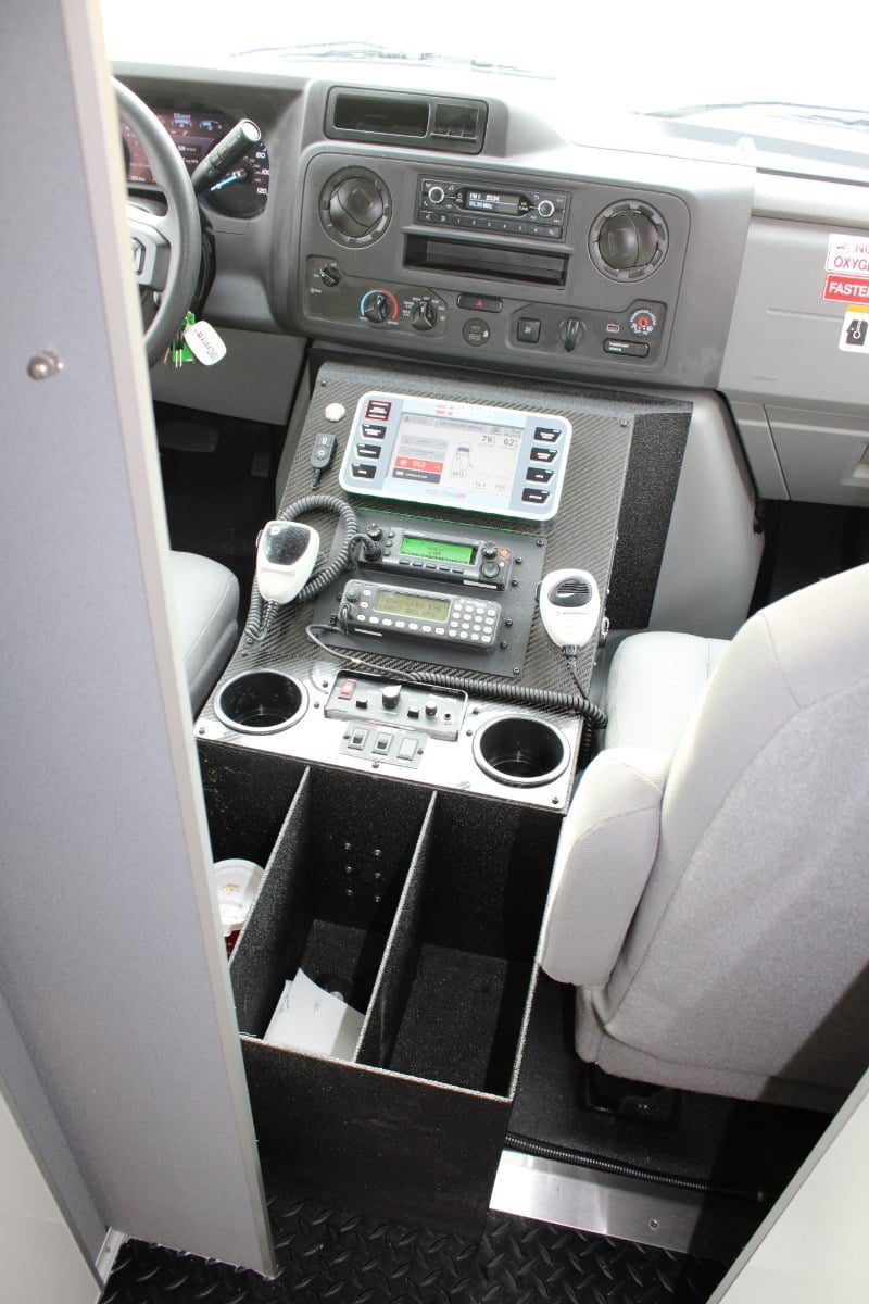 The driver's console on the Pennsauken Type 3.