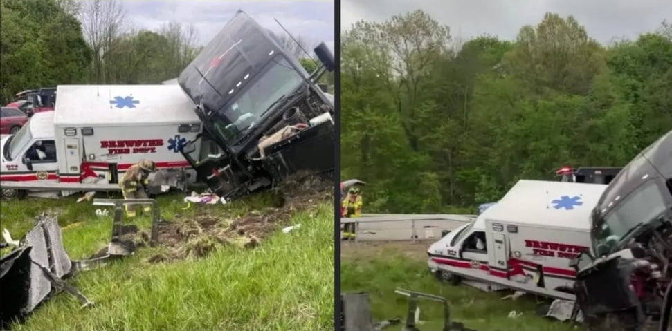 Truck Driver, Ambulance Crew Hurt in NY Crash