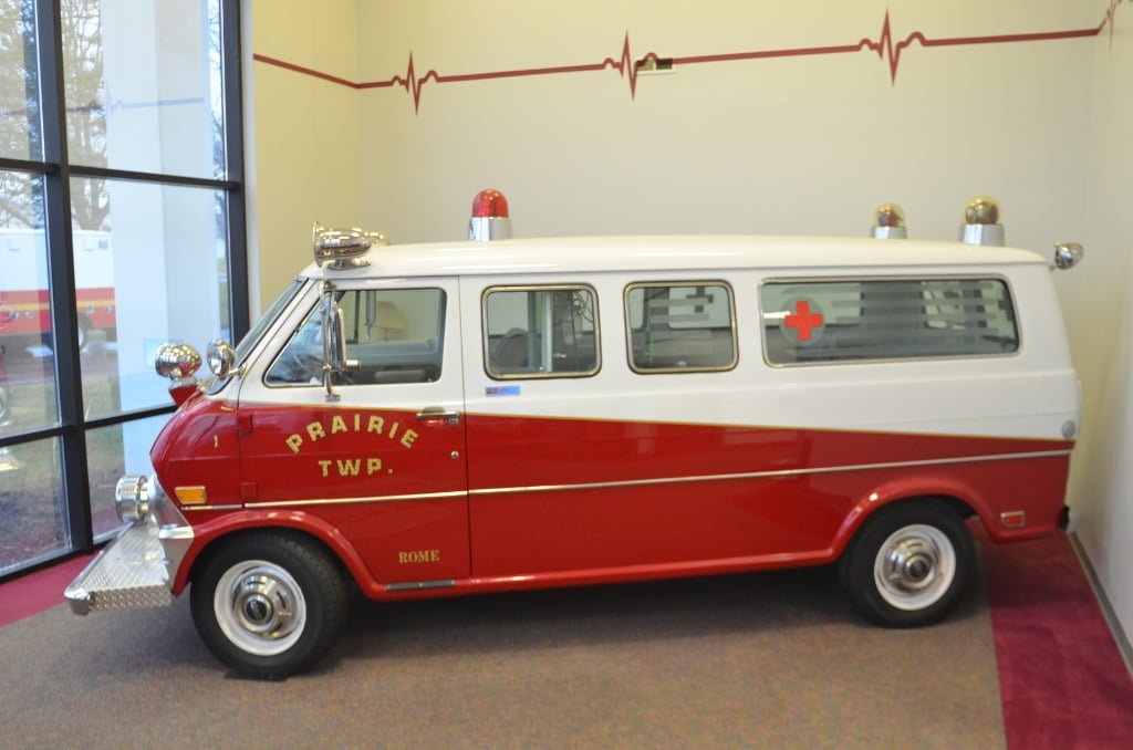 The first ambulance to come off of Horton's assembly line in 1968.