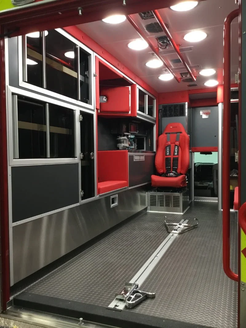 The Franklin Township rig has a Ferno universal floor plate fitted for its cot.
