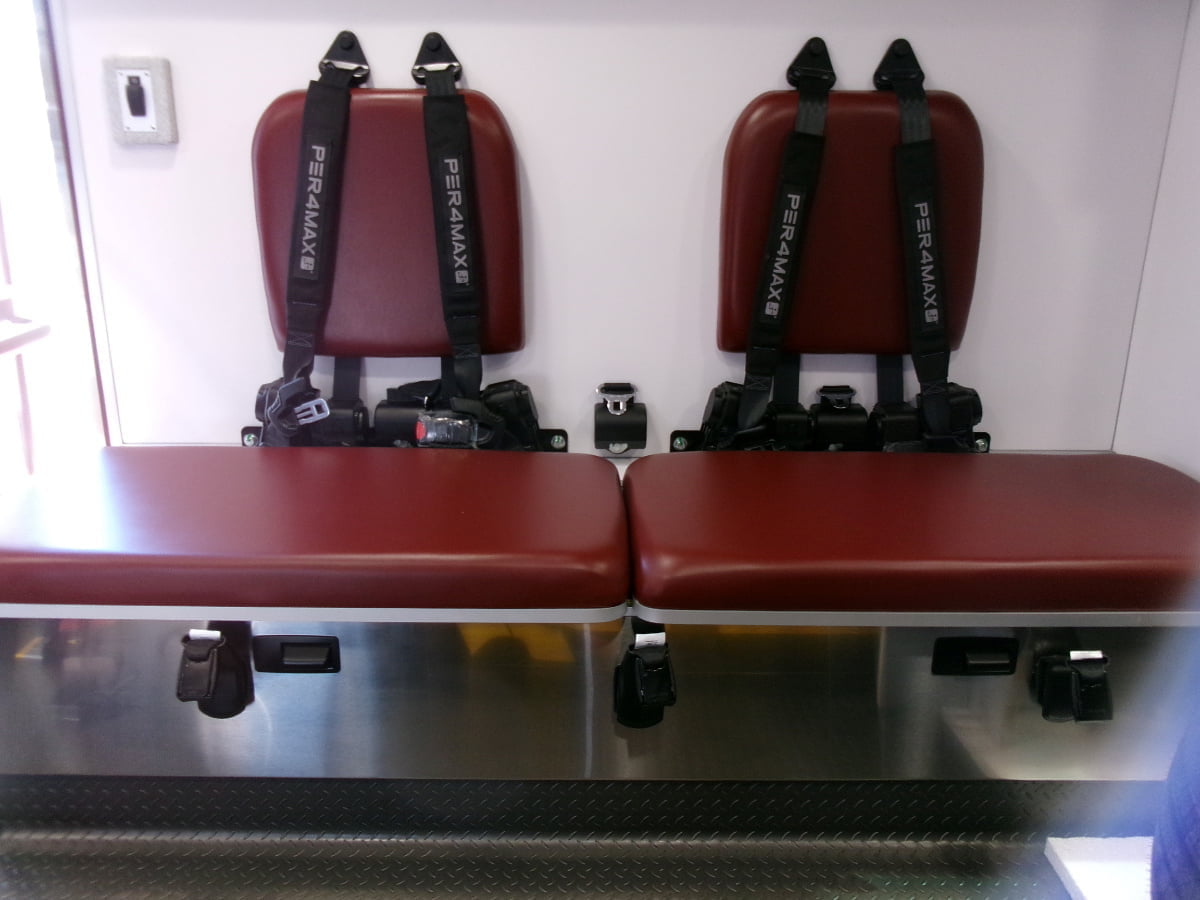 All of the Road Rescue's seating positions are protected by Per4Max four-point seatbelt harnesses.