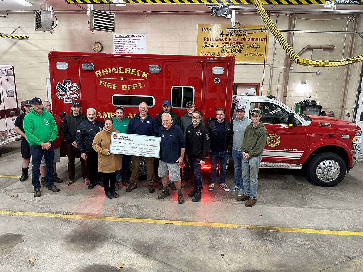 Purchase of the new Horton Type 1 was made possible by contributions from the community, including the Frost Memorial Fund and the Rhinebeck Interact/Rotary Club.