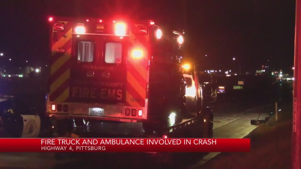 Car Crashes into Ambulance, Fire Engine on CA Highway