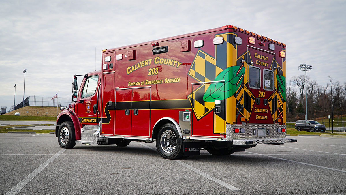 The Calvert County rig has a Horton 623 body that's 74-inches tall and 173-inches long.