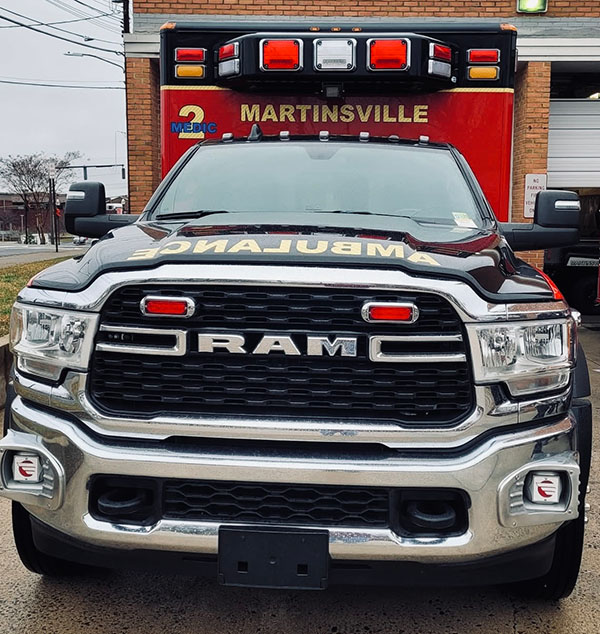 The front of the Ram ambulance.