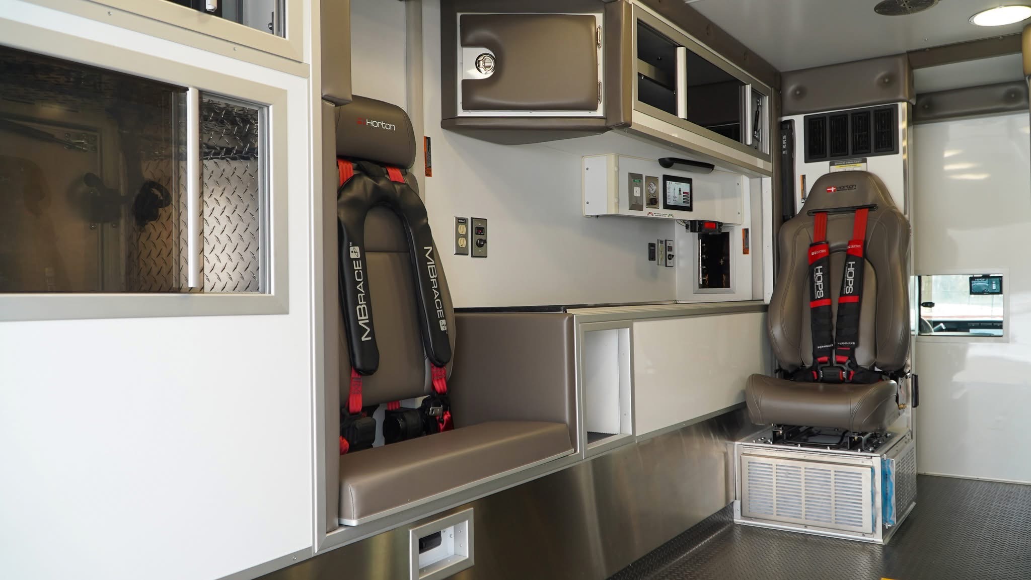 The interior of the rigs have the Horton HOPS and the MBrace safety systems.