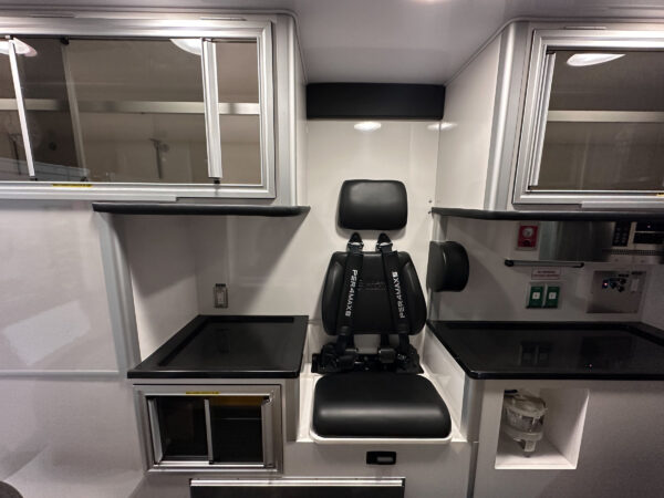 The CPR seat and the action area to its left.