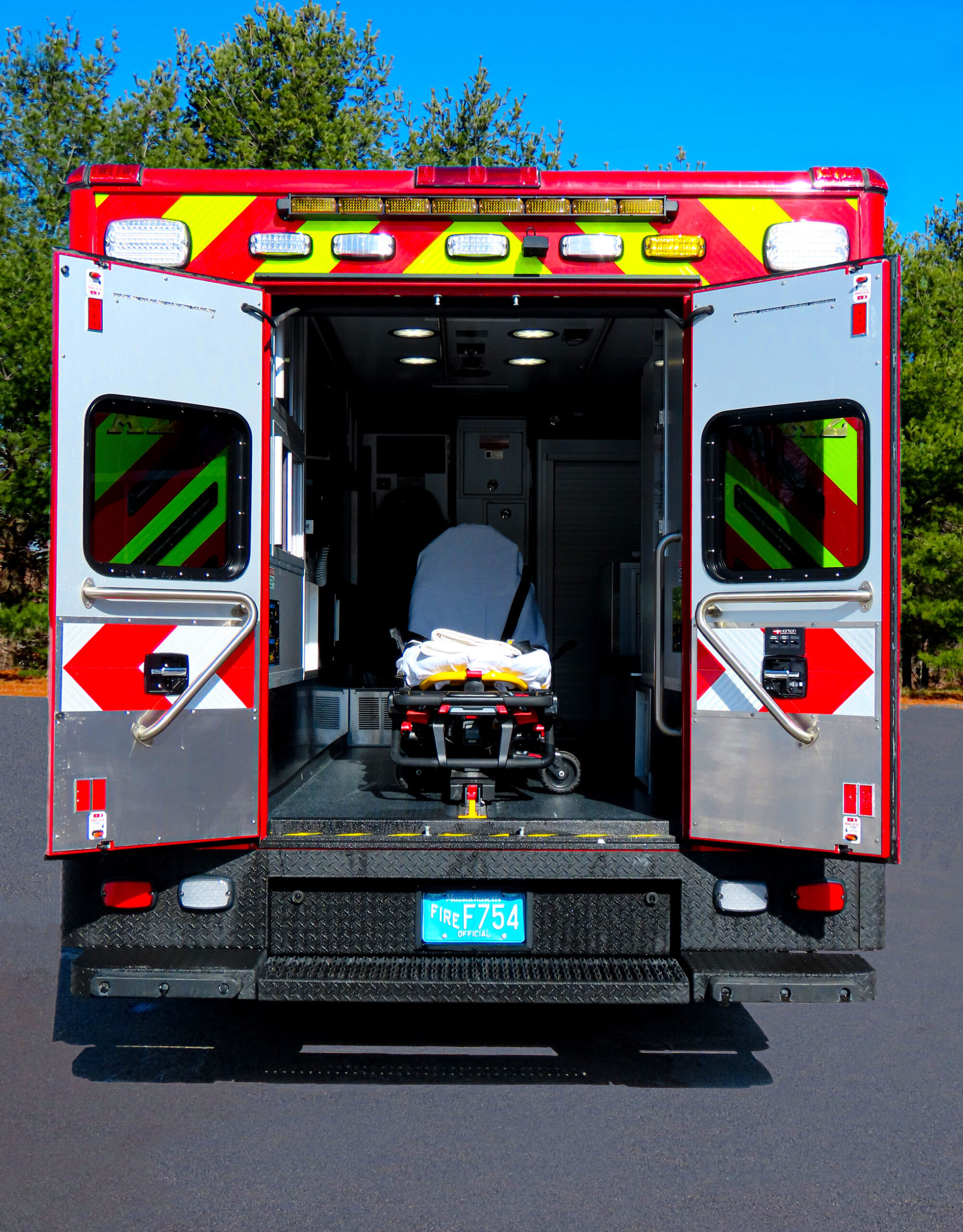 Franklin's new rig has a Stryker PowerLOAD system and cot.